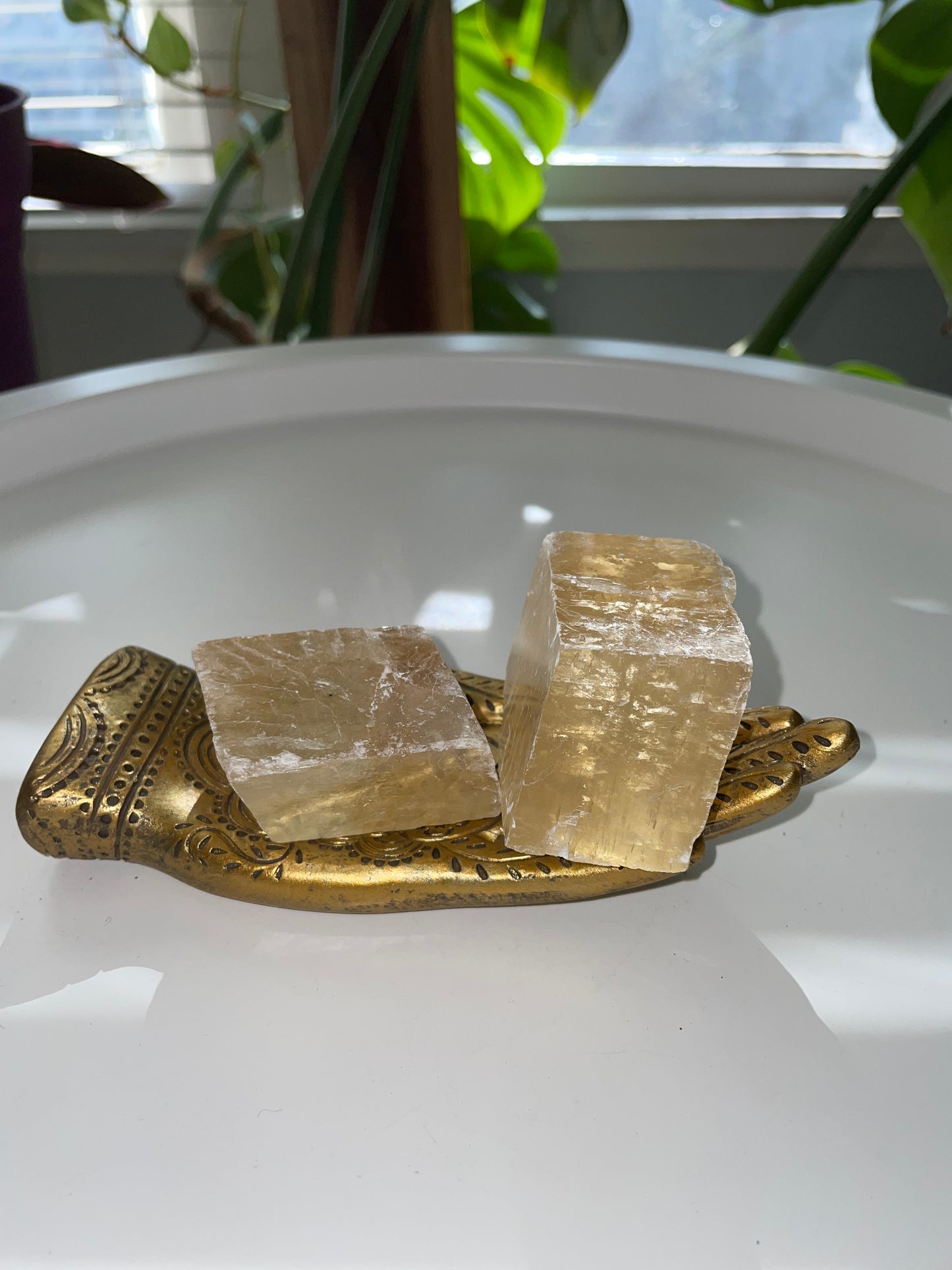 Honey Calcite Cubes