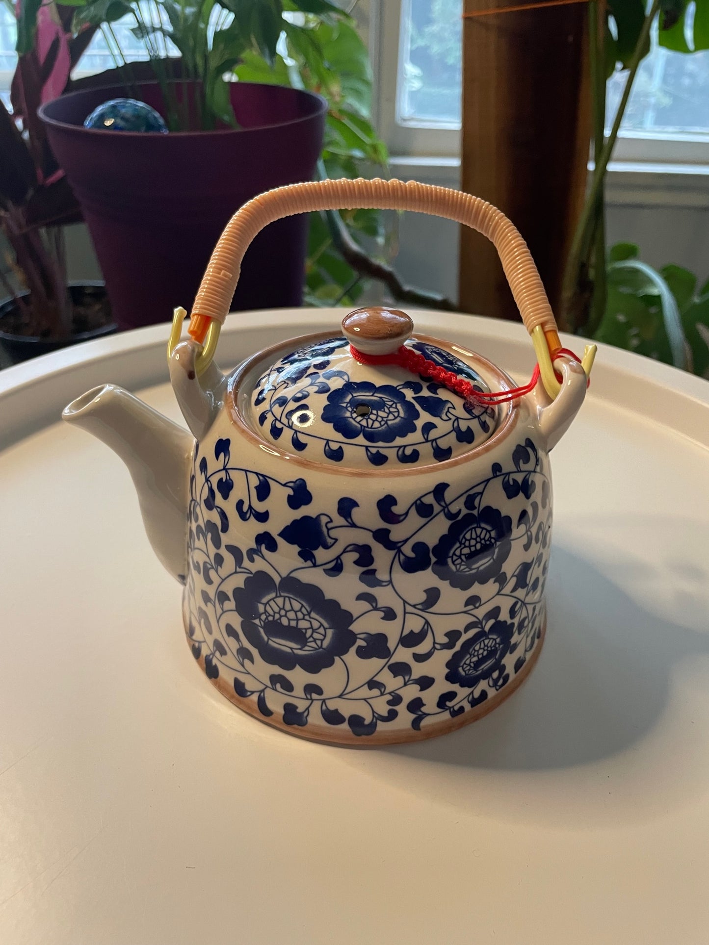 Blue and White Vintage Tea Pot