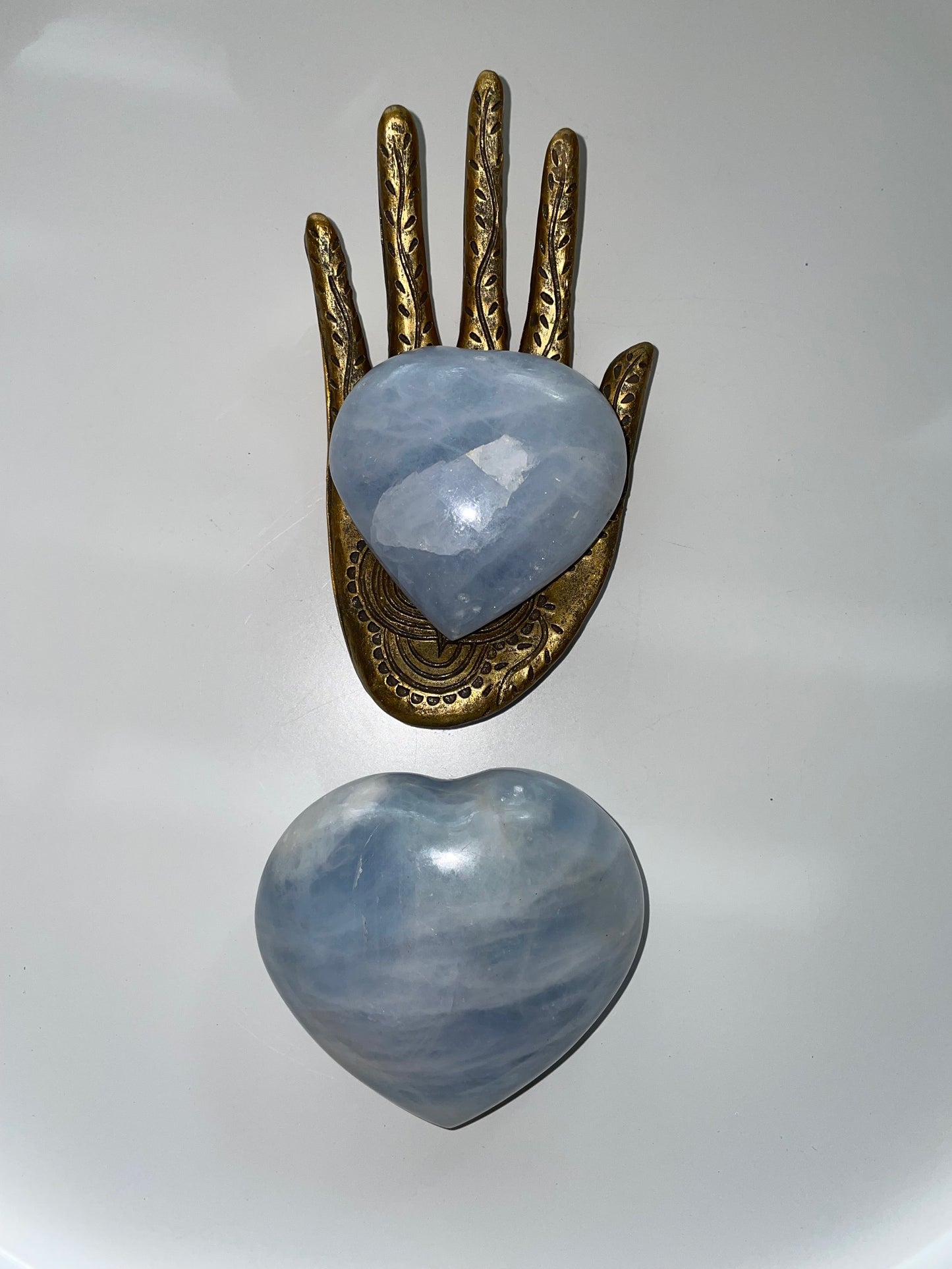 Blue Calcite Heart