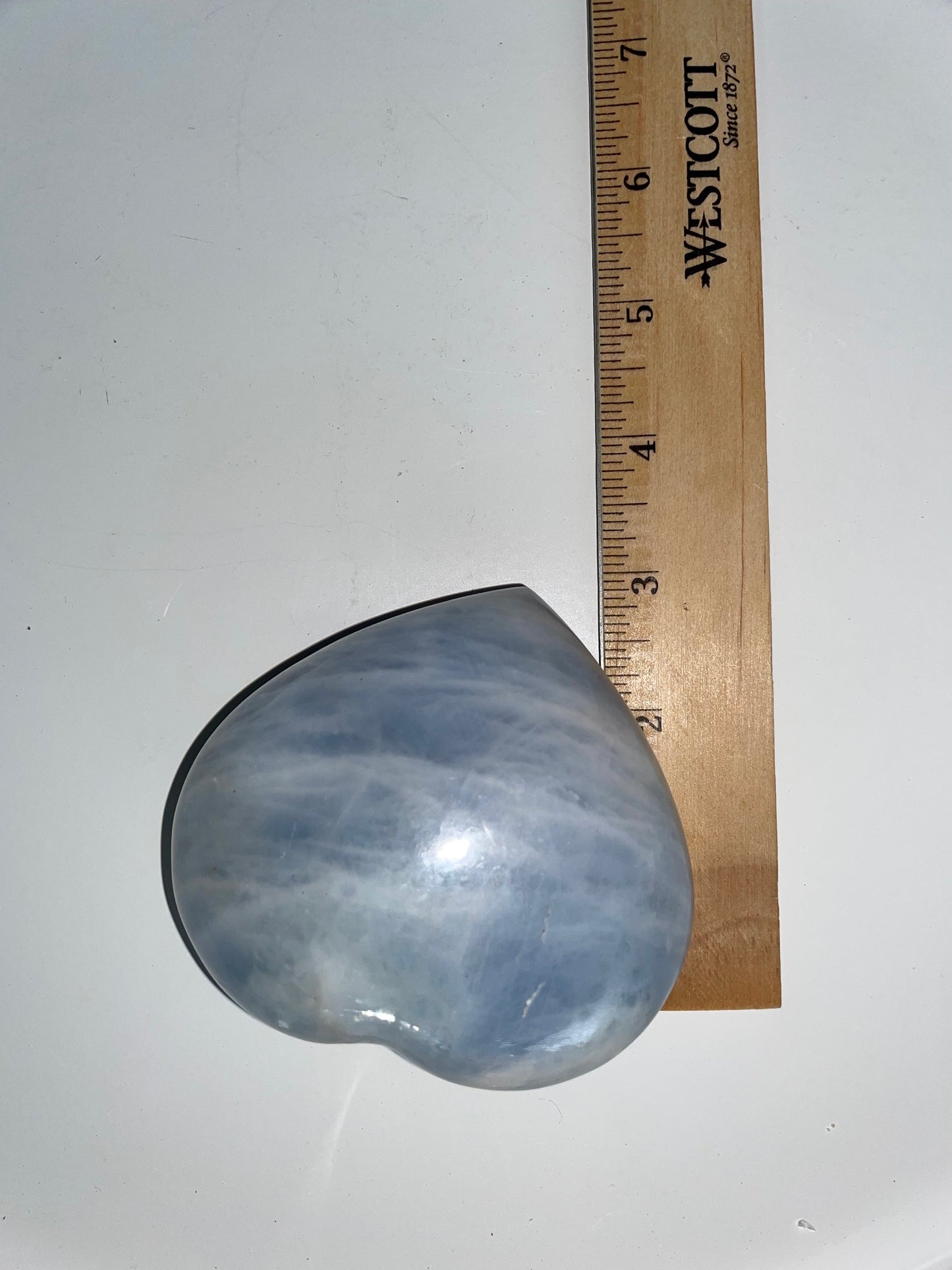 Blue Calcite Heart