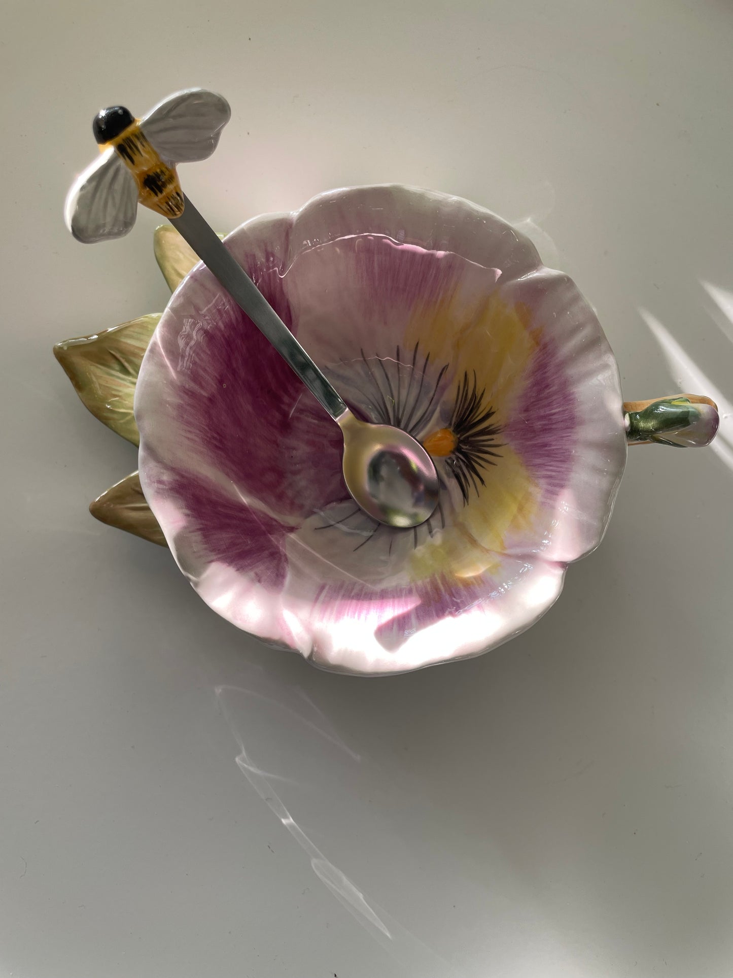 Purple Flower Tea Cup