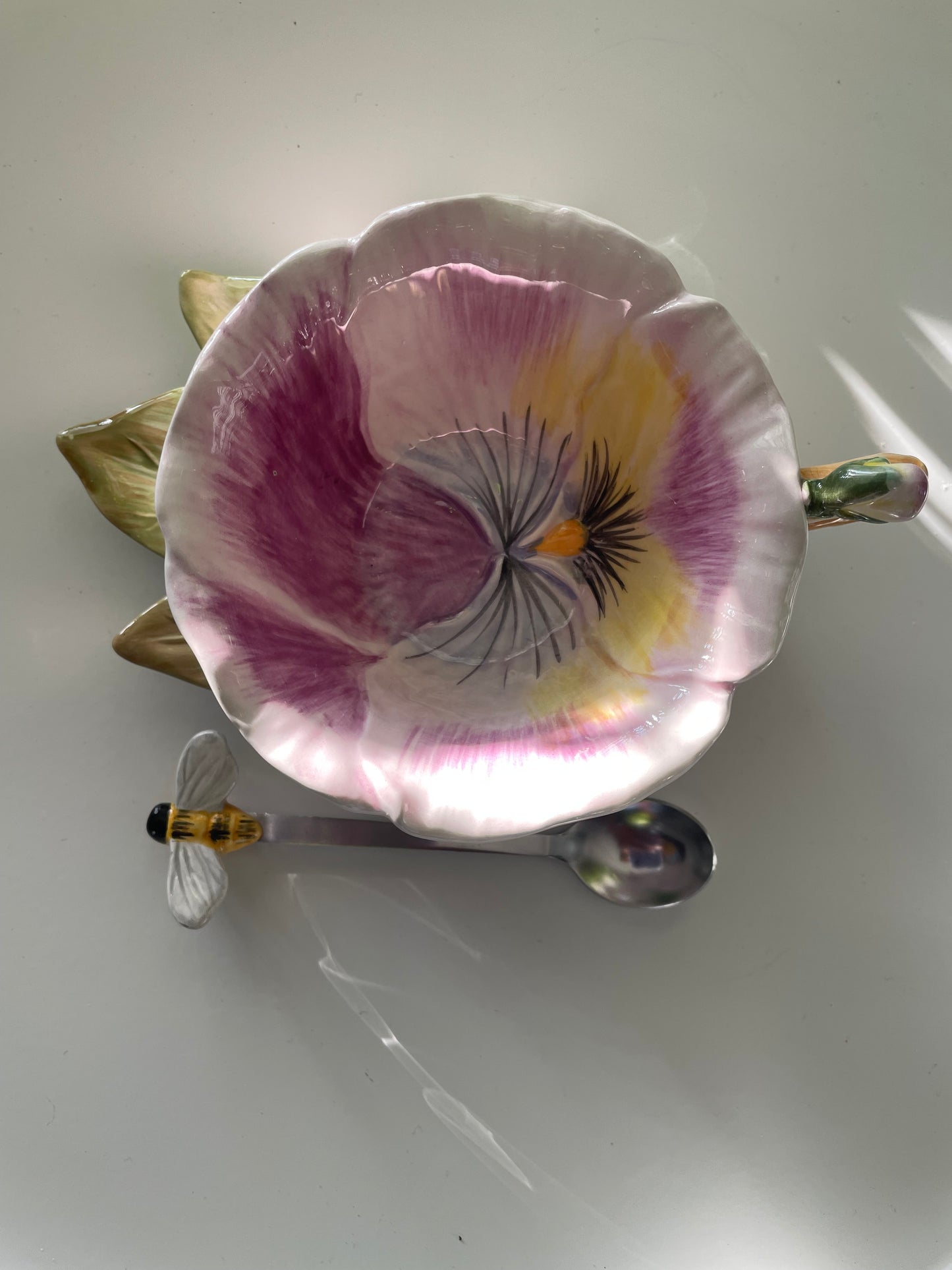 Purple Flower Tea Cup