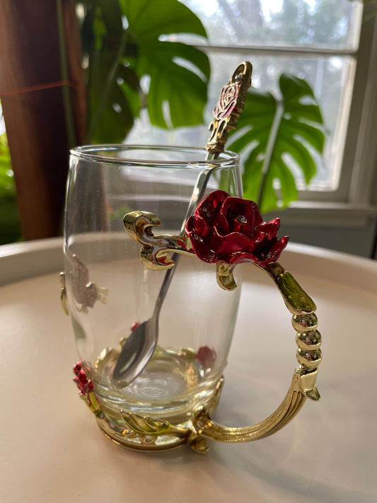 Glass Rose Mug