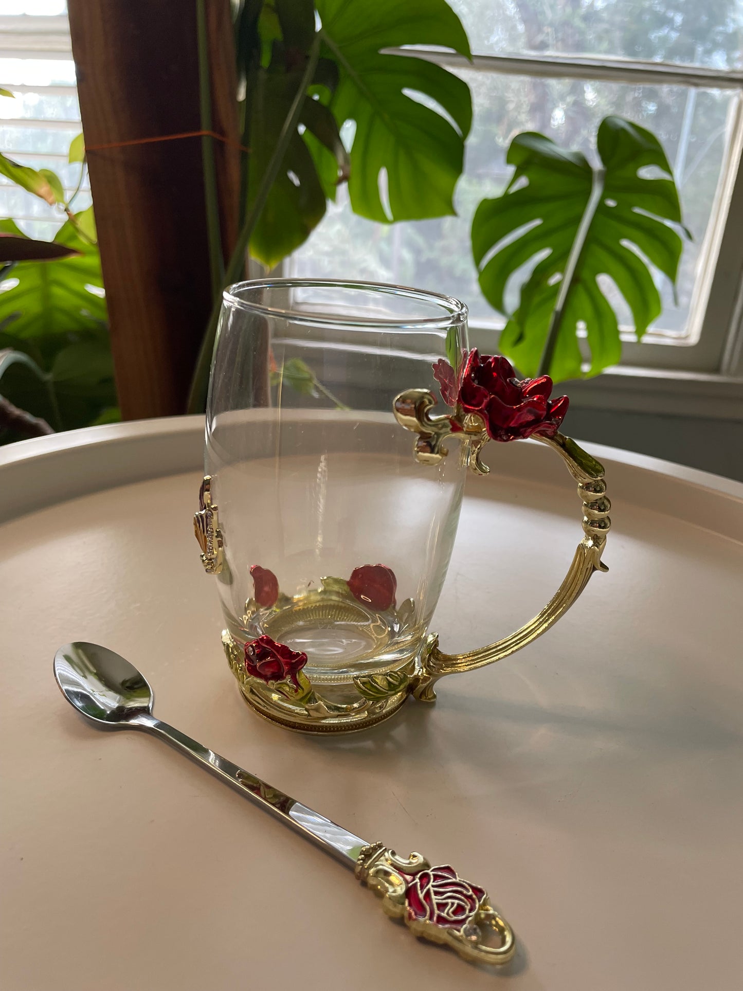 Glass Rose Mug