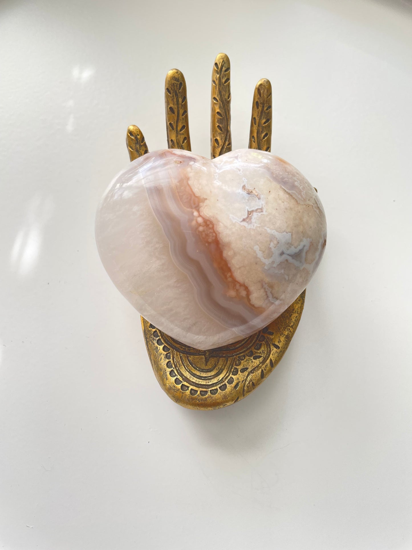 Rhodonite Agate Hearts