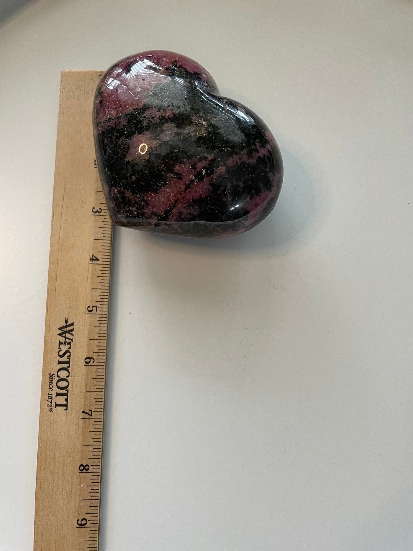 Rhodonite Polished Heart