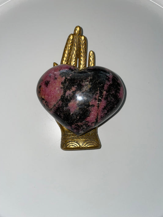 Rhodonite Polished Heart