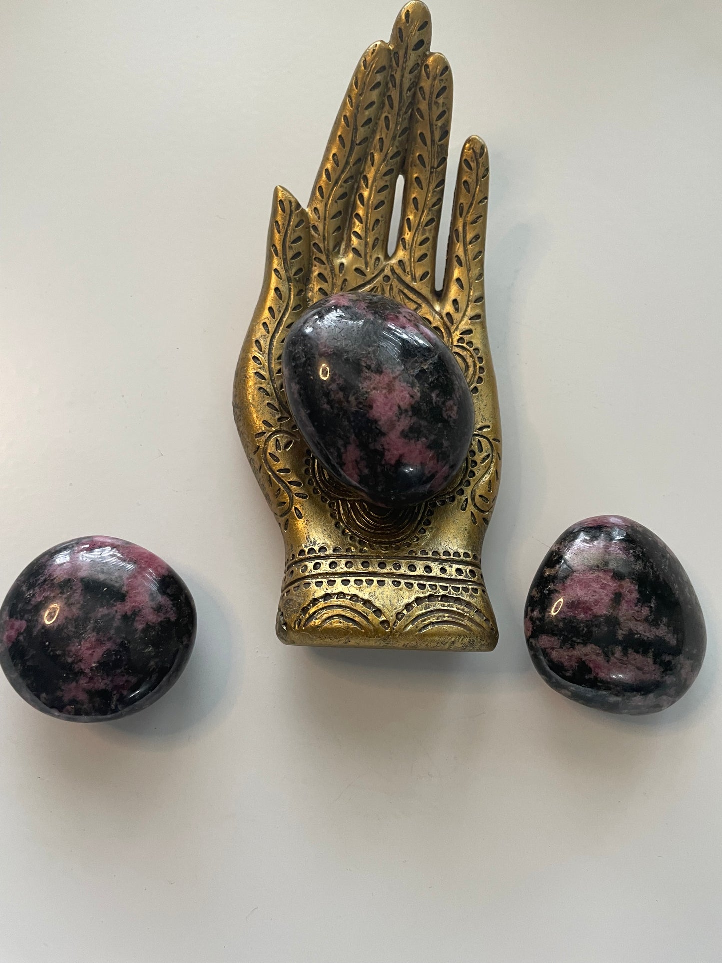 Rhodonite Palm Stones