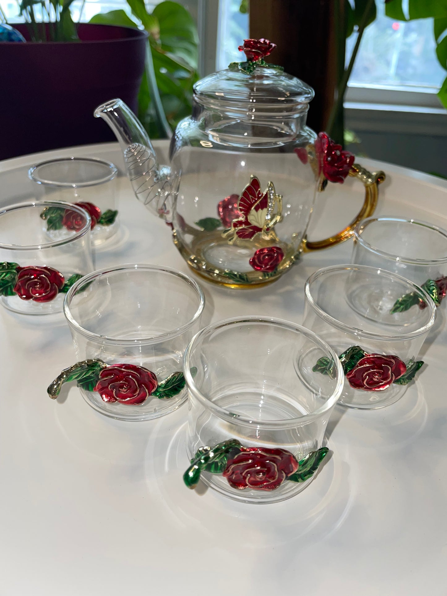 Rose Tea Pot Set